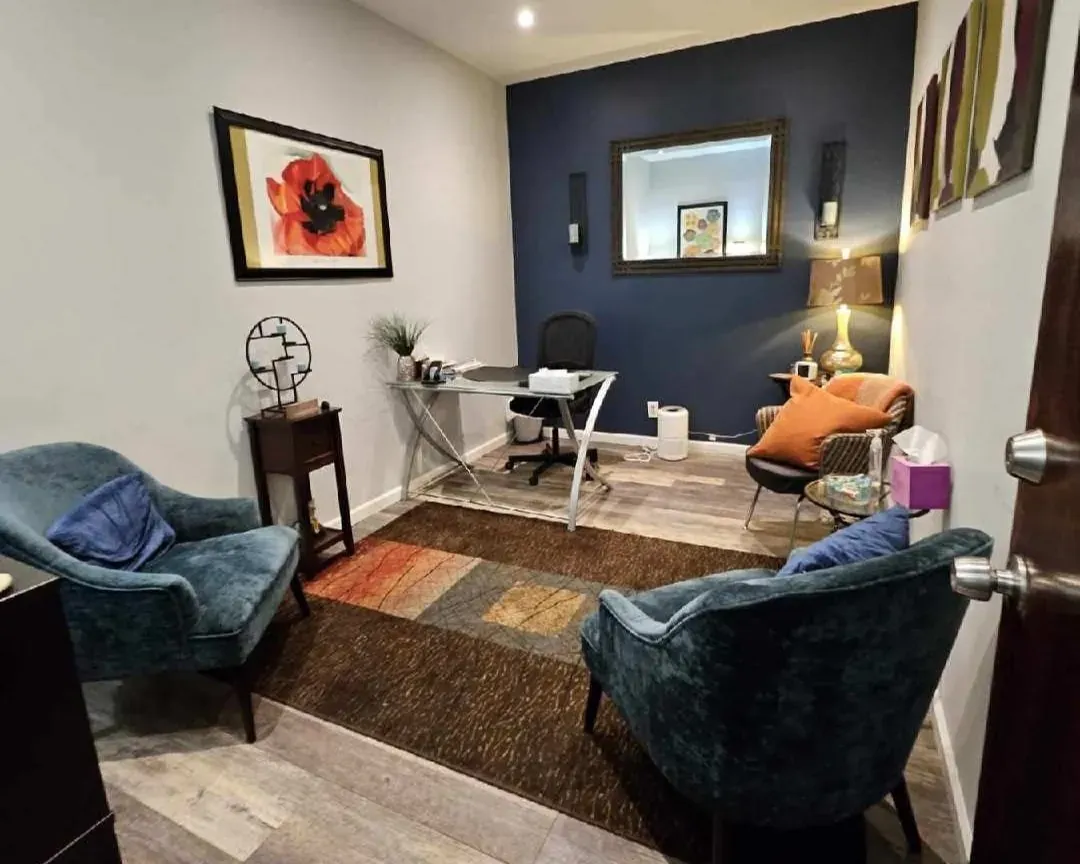 Private office with modern furniture